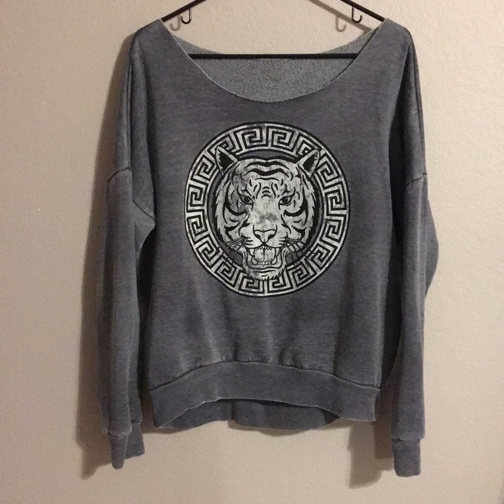 Karma Nation | Gray Tiger Sweatshirt